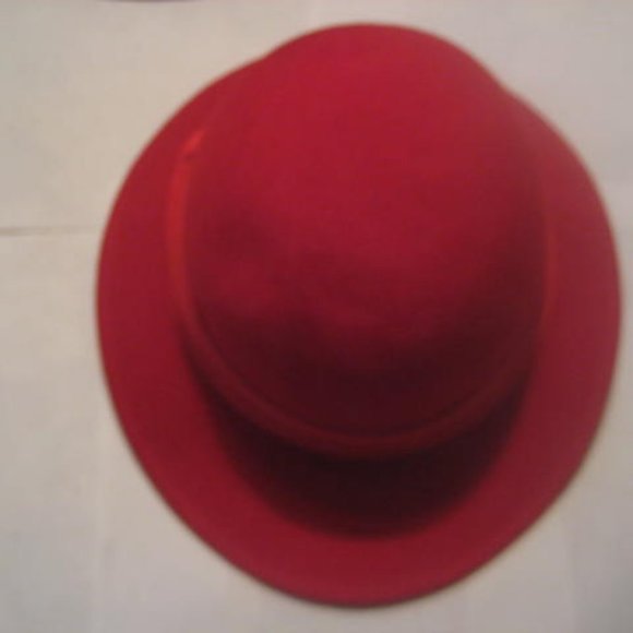 Womens Ladies Wool Hat Fedora Red By Lancaster 1950s 1960s - Picture 2 of 5
